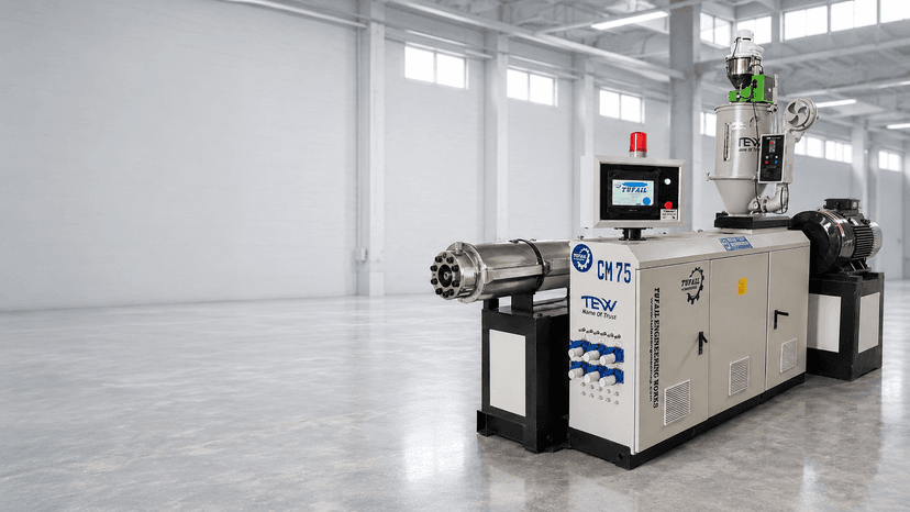 Single screw extruder machine
